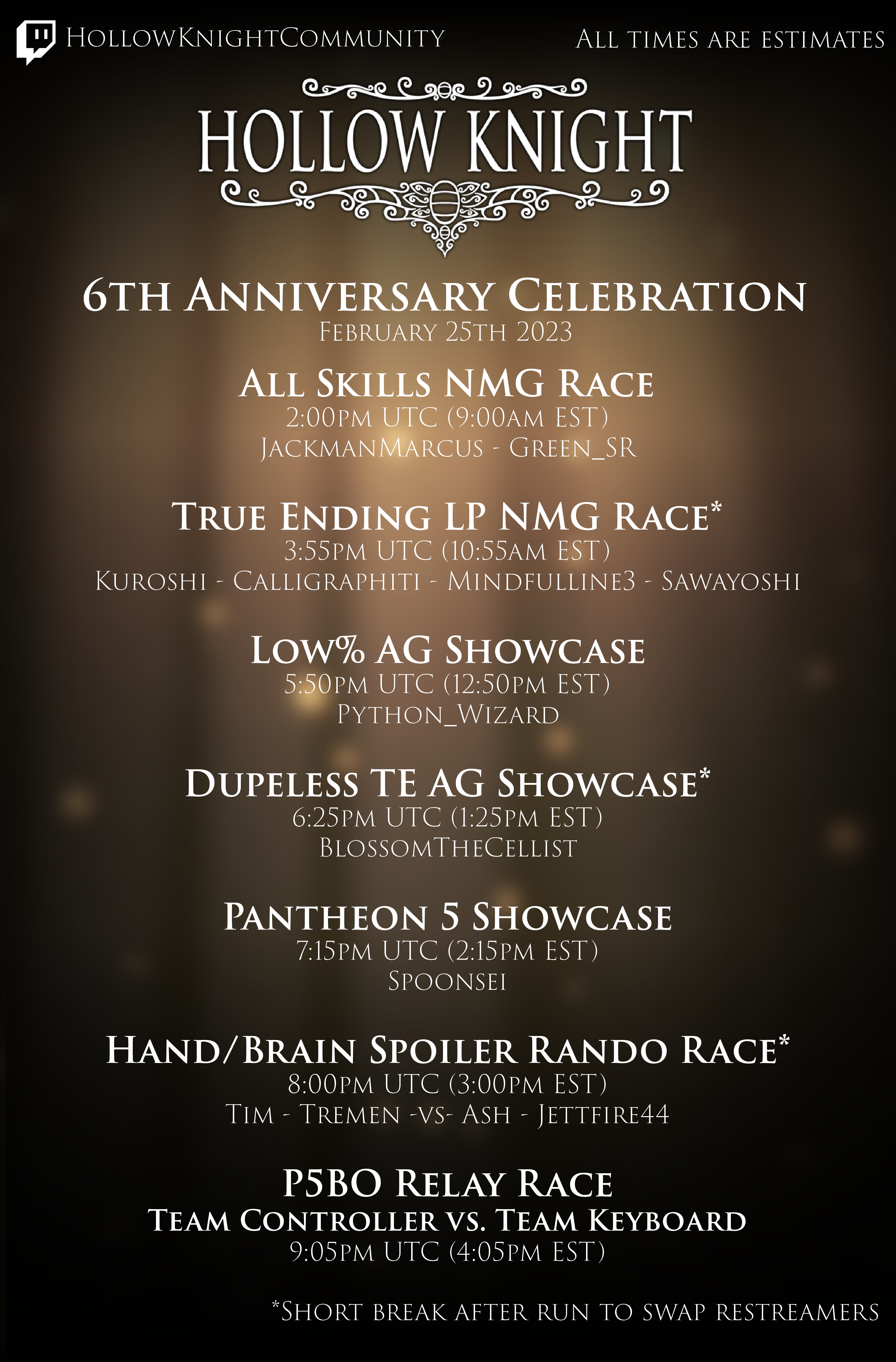 An image with the HK6Y schedule. Schedule transcript is in the table below.